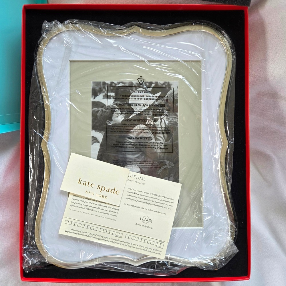 Kate Spade New In Box Picture Frame 8x10 Silverplate Crown Point